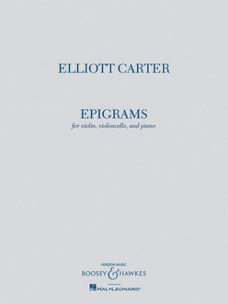 Epigrams fr Violine, Violoncello und Klavier Stimmen