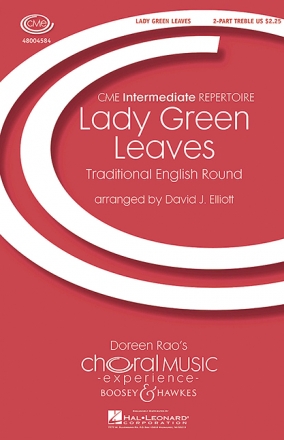 Elliott, David J.: Lady Green Leaves fr Kinderchor (SA), Tenor-Saxophon und Klavier, optional Jazz-Ensembl Chorpartitur