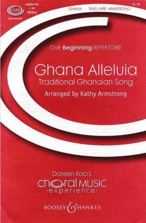 Armstrong, Kathy: Ghana Alleluia fr Kinderchor (SSS), optional Schlagzeug Chorpartitur