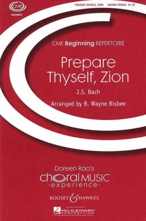 Prepare thyself, Zion for unison treble choir and piano choral score