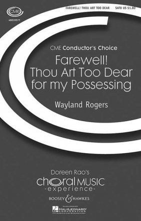 Rogers, Wayland: Farewell Thou art too dear for my possessing fr gemischter Chor (SATB) a cappella Chorpartitur