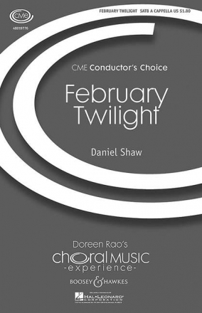 Shaw, Daniel: February Twilight fr gemischter Chor (SATB) a cappella Chorpartitur