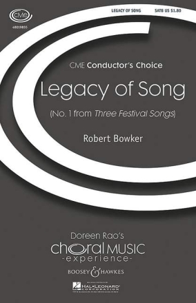 Bowker, Robert: Legacy of Song fr gemischter Chor (SATB) und Klavier Chorpartitur