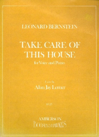 Take Care of this House for medium voice and piano score