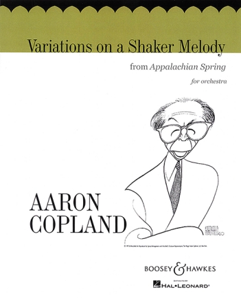 Variations on a Shaker Melody fr Orchester Partitur und Stimmen