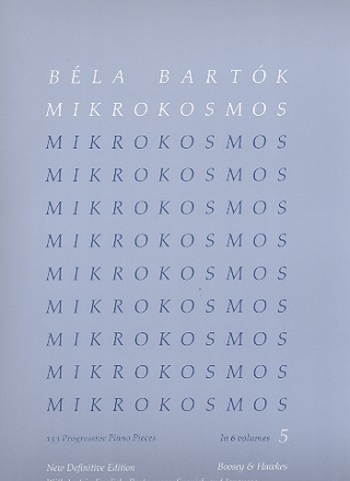 Mikrokosmos Band 5 (Nr.122-139) fr Klavier (grau) (en/por/sp/jap)