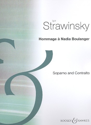 Hommage  Nadia Boulanger for soprano and contralto (fr)