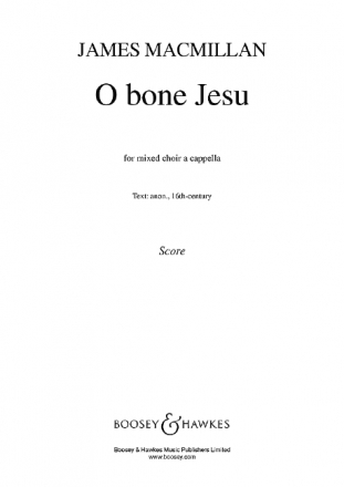 O bone Jesu fr gemischter Chor (SSSAATTBB) a cappella Chorpartitur