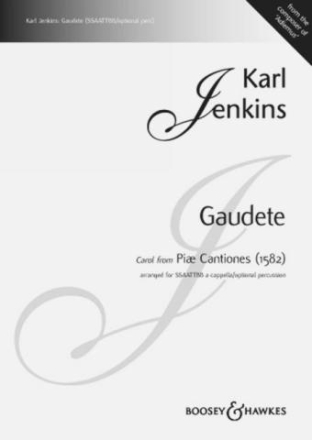 Gaudete for mixed chorus (SSAATTBB) (percussion ad lib) vocal score