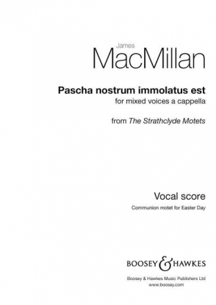 Pascha nostrum immolatus est for mixed chorus a cappella score