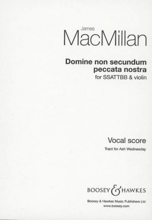 Domine non secundum peccata nostra for mixed chorus and violin score