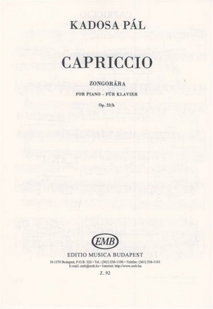 Kadosa Pl Capriccio  Piano