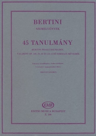 Bertini, Henri 45 Studies  Piano