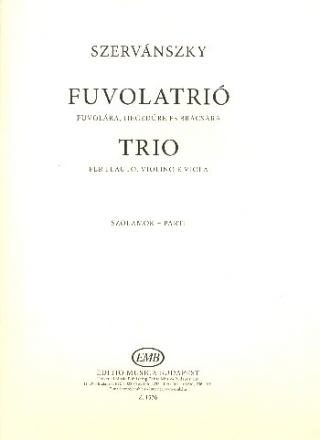 Trio for flute, violin and viola parts