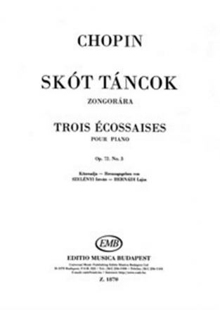 Trois cossaises (Scottish Dances) op.72 no.3 pour piano