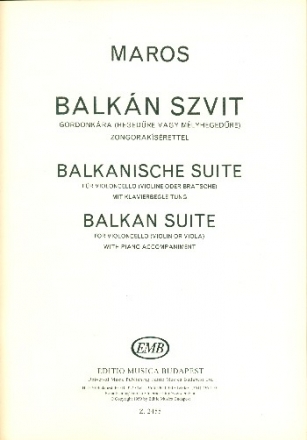 Balkan Suite for cello (violin/viola) and piano