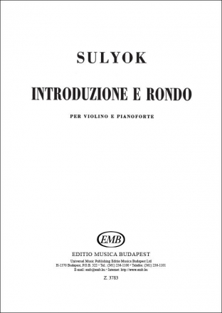 Sulyok Imre Introduzione e Rondo  Violin and Piano