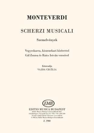 Scherzi musicali  Mixed Voices and Accompaniment