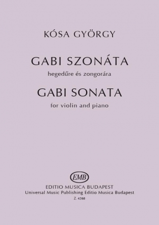 Z4268  Gabi Szonta (Sonata) for violin and piano