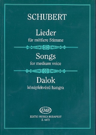 Lieder fr Gesang (mittel) und Klavier (dt/ung)