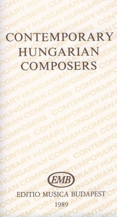 Contemporary Hungarian Composers  Books