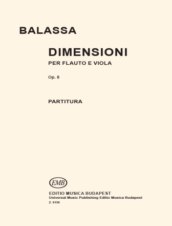 Balassa Sndor Dimensioni for flute and viola Mixed Chamber Duo