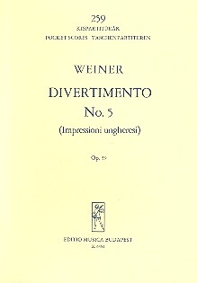 Divertimento Nr.5 op.39 fr Orchester Studienpartitur