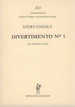 Szervnszky Endre Divertimento No. 1 for string orchestra String Orchestra