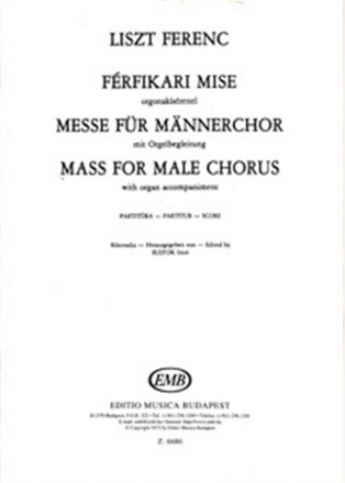 Messe fr Mnnerchor mit Orgelbegleitung Partitur (la)