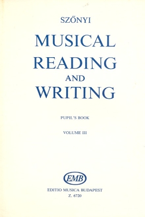 Musical Reading and Writing vol.3 solfege pupil's book