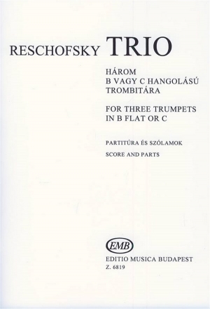 Trio for 3 trumpets in bb or c score and parts