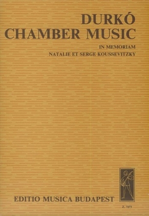 Durk Zsolt Chamber Music in Memoriam Natalie and Serge Koussevitzky Chamber Music