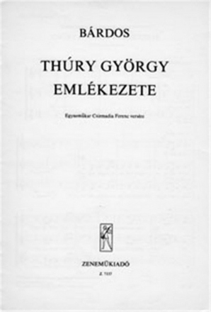 Brdos Lajos Thury Gyrgy emlkezete  Upper Voices