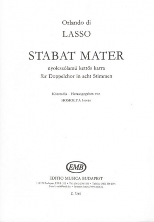 Lasso Stabat Mater Mixed Voices