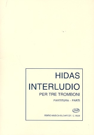 Interludio fr 3 Posaunen Partitur und Stimmen