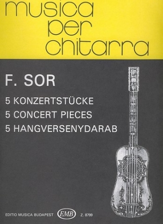 Sor, Fernendo 5 Concert Pieces for guitar Guitar