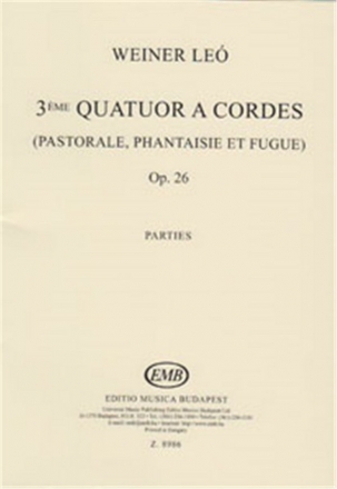 3me Quatuor  Cordes op. 26 pour quatuor  cordes parties