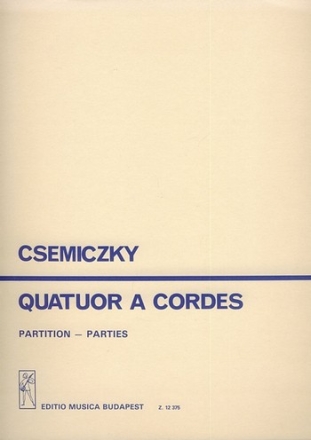 Csemiczky Mikls String Quartet  String Quartet