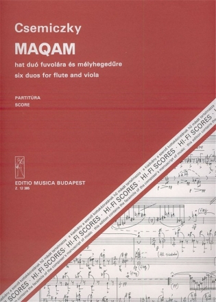 Csemiczky Mikls Maqam 6 Duos for flute and viola Mixed Chamber Duo