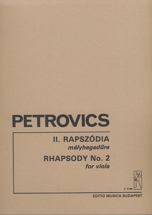 Petrovics Emil Rhapsody No. 2  Viola