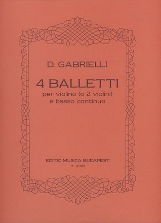 4 balletti No. 3,4,5,8 Violin and Piano