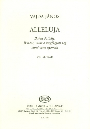 Alleluja fr gem Chor a cappella Partitur (ung)