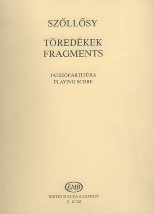 Szllsy Andrs Fragments for mezzosoprano, flute and viola Chamber Music with Voice