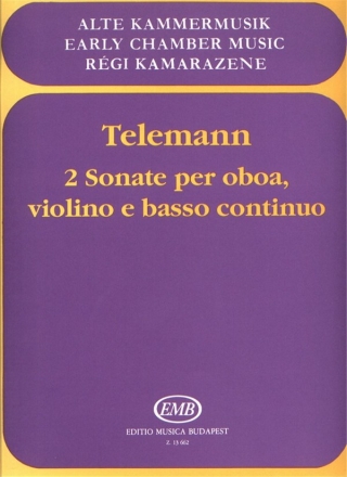 2 sonate per oboa, violino e basso continuo Mixed Chamber Trio ob, vl, con.