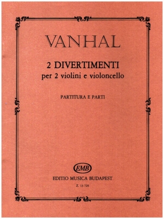 2 Divertimenti per 2 violini e violoncello partitura e parti