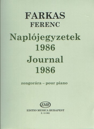 Farkas Ferenc Journal 1986  Piano