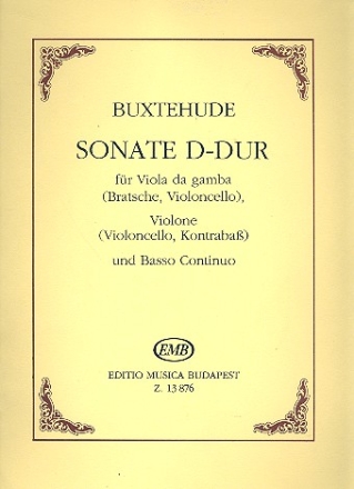 Sonate D-Dur fr fr Viola da gamba (Viola, Violoncello), Violone (Violoncello, Kontrabass) und Klavier,  Stimmen