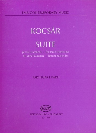 Kocsr Mikls Suite for three trombones More Trombones