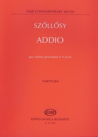 Szllsy Andrs Addio per violino principale e 9 archi