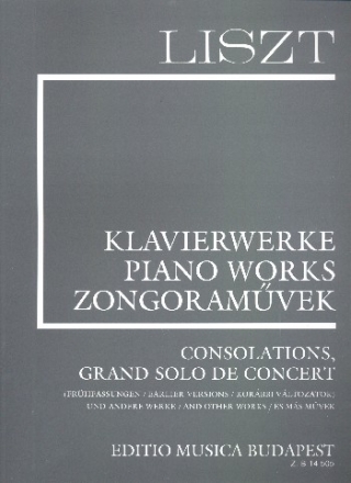 Consolations, Grand Solo de concert fr Klavier